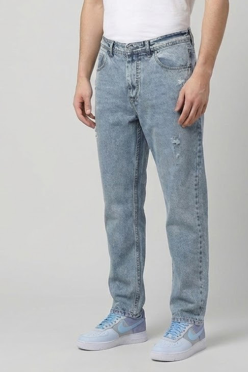 شلوار مام مردانه جین یخی سنگ شور سایز بزرگ با کیفیت SIGMAMEN