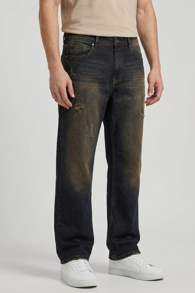 شلوار بگ مردانه سنگ شور گازوییلی با کیفیت SIGMAMEN